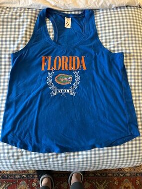 ZZs Blue Florida Gators Muscle Tank with Orange Logo